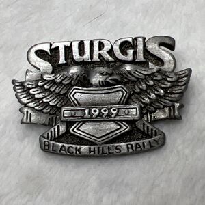Vintage 1999 STURGIS Black Hills Rally Pin Eagle Wings Designer Line Pewter